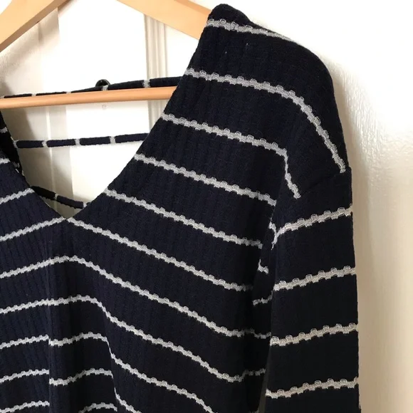Chaser navy striped viscose strappy back top - Picture 7 of 11